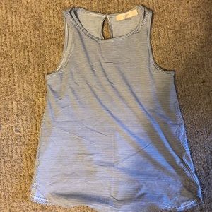 White and blue stripe tank